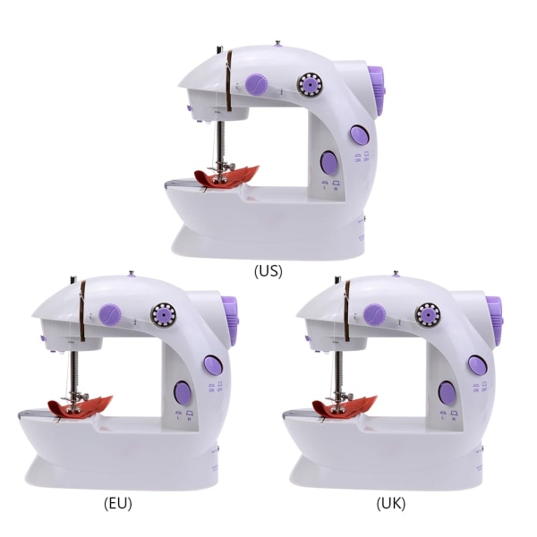 Machine à coudre électrique multifonctionnelle avec pédale, mini machine à coudre l'inventaire, lumière LED, tillbehör ménagers UK