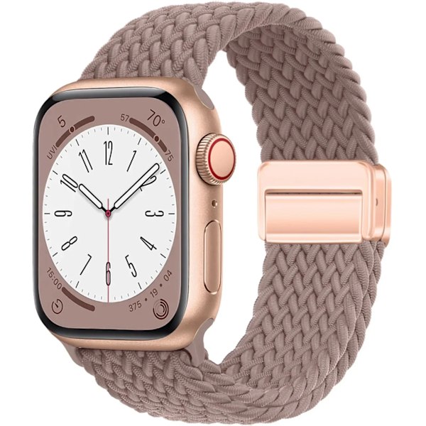 Flätat armband för Apple Watch Band 44mm 40mm 45mm 49mm 41mm 38 spänne Armband iWatch Series se 7 3 6 8 9 Ultra 2 Magnetiskt Band smoke purple 38 40 41 42mm