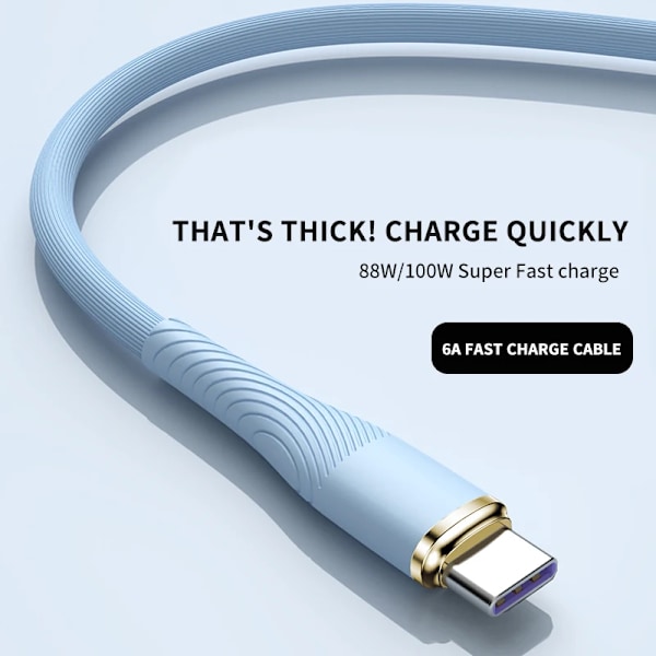 100W 6A USB Typ C Kabel Snabb Laddning Datakabel För Samsung S21 Xiaomi IPhone 15 Typ C till Typ C Kabel Data Linje 0.25/1/1.5/2M 100W CC Cable 2m