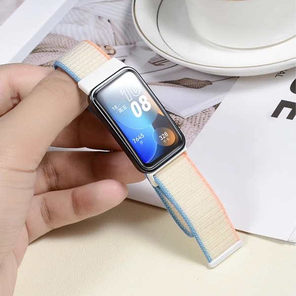 Armband för Huawei band 9/8/7 correa smartklocka tillbehör ersättningsarmband Nylon sportarmband klockarmband armband Huawei band 9 Deep black Huawei band 9