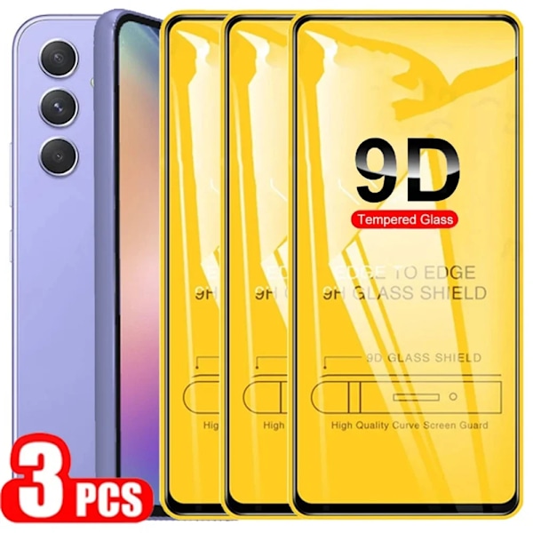 1-3st 9D Full Cover Skärmskydd För Samsung S25 Ultra A56 A55 S24 S23 S22 S21 S20 FE A54 A36 A36 A15 A16 Härdat Glas For S21 Plus 5G 3PCS