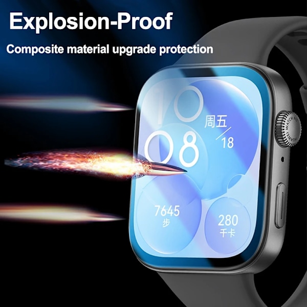 Mjukt Glas För Huawei Watch Fit 3 Skärmskydd Smartwatch 9D Full Film Anti-Repor Härdat Skärmskydd huawei watch fit2 Böjd huawei fit3-1 pcs