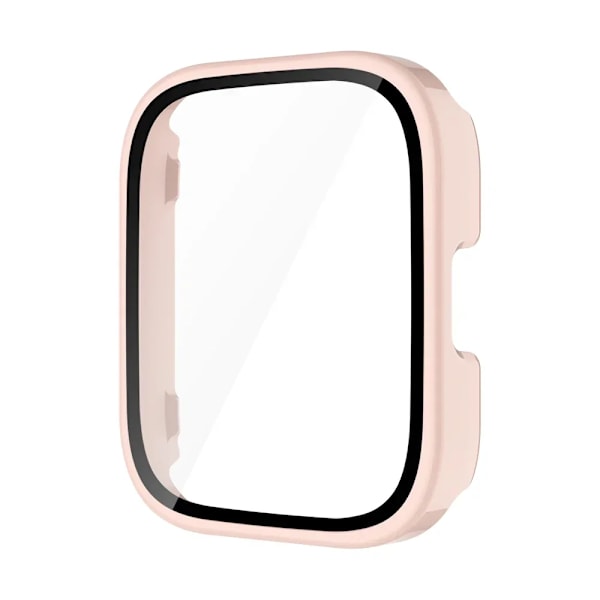 PC+Glas för Amazfit Bip 5 Unity Skal Smart Klocka Skärmskydd Heltäckande Skyddande Stötfångare för Amazfit Bip 5 Unity Pink Amazfit Bip 5 Unity