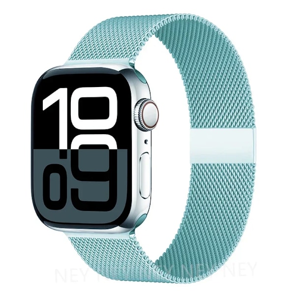 Milanese loop för Apple Watch armband 45mm 44mm 40mm 41mm 42mm-46mm stjärnljus armband iwatch serie 8 7 6 5 SE 9 10 Ultra 2 49mm tourquise 26 42-44-45-49mm-46mm