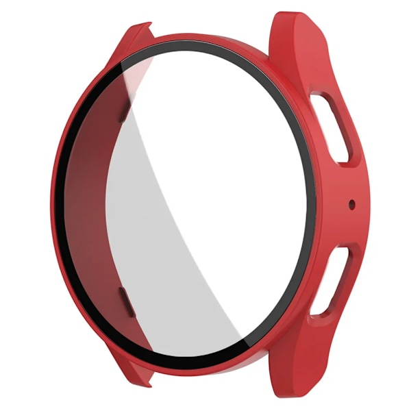 Härdat glas + PC-skal för Samsung Galaxy Watch 7/6/5/4 FE 44mm 40mm 3D Full täckning stötfångare skärmskydd skal + film Tillbehör Red 06 Galaxy 7 40mm