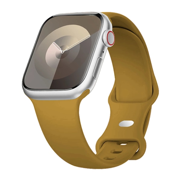 Silikonarmband för Apple Watch Band 40mm 44mm 46mm 45mm 41mm 49mm 38 42 Correa Armband iWatch serie 6 ultra2 7 8 9 se 10 band Walnut 38 40 4142mm S-M