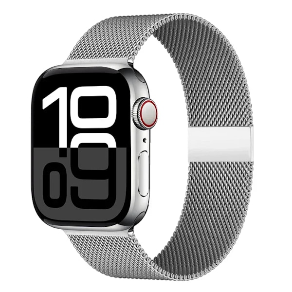Milanese loop för Apple Watch armband 45mm 44mm 40mm 41mm 42mm-46mm stjärnljus armband iwatch serie 8 7 6 5 SE 9 10 Ultra 2 49mm Sliver 1 38-40-41-(S10)42mm