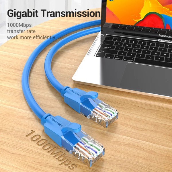 Vention-kabel Ethernet Cat 6 för portabel router, 4 par torsadées, cordon réseau RJ45 Internet UTP Cat6 Lan 0.5m Yellow CAT6 Cable