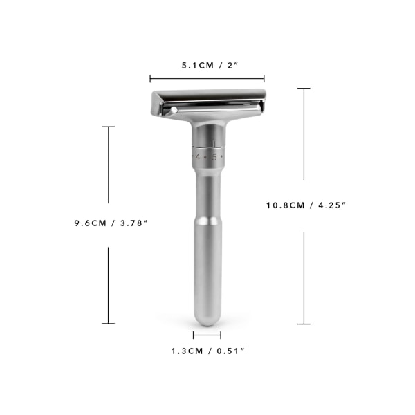Justerbar rakhyvel dubbelkant klassisk herrrakning Mild till aggressiv hårborttagning med 1-6 filar Rak den med 5 blad Normal Handle