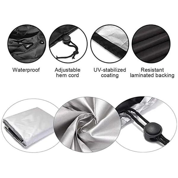 90 storlekar Uteplats Trädgårdsmöbler Vattentäta överdrag Regn Snö Stolsöverdrag för soffbordsstol Dammtät cover Black 123x61x72cm