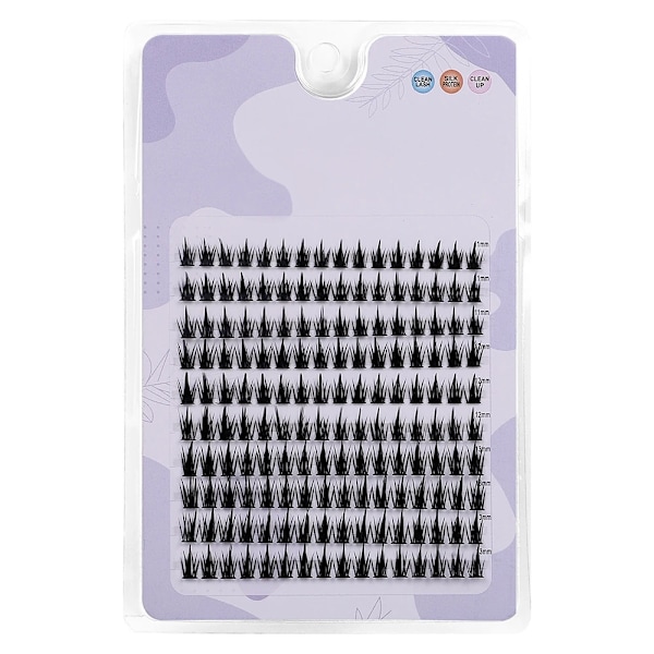 160 Rader Cluster Lasar Faux Mink Ögonfransar Kluster Natural Ögonfrans Extension 3D Ryssland Strip Individuella Ögonfransar Cluster Makeu Black 0.10mm