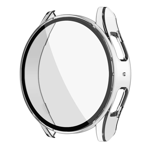 Härdat glas + PC-skal för Samsung Galaxy Watch 7/6/5/4 FE 44mm 40mm 3D Full täckning stötfångare skärmskydd skal + film Tillbehör Transparent 01 Galaxy 5 4 40mm