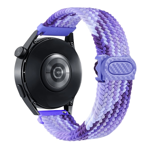 20mm 22mm Klockarmband för Samsung Galaxy Watch 7/6/4/5/Pro/6 Classic/S3/active 2 Band Flätat Armband Huawei GT 23 GT4 GT5 46mm Grape Purple Galaxy watch 5-5 pro