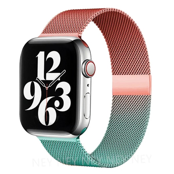 Milanese loop för Apple Watch armband 45mm 44mm 40mm 41mm 42mm-46mm stjärnljus armband iwatch serie 8 7 6 5 SE 9 10 Ultra 2 49mm Red blue 41 38-40-41-(S10)42mm