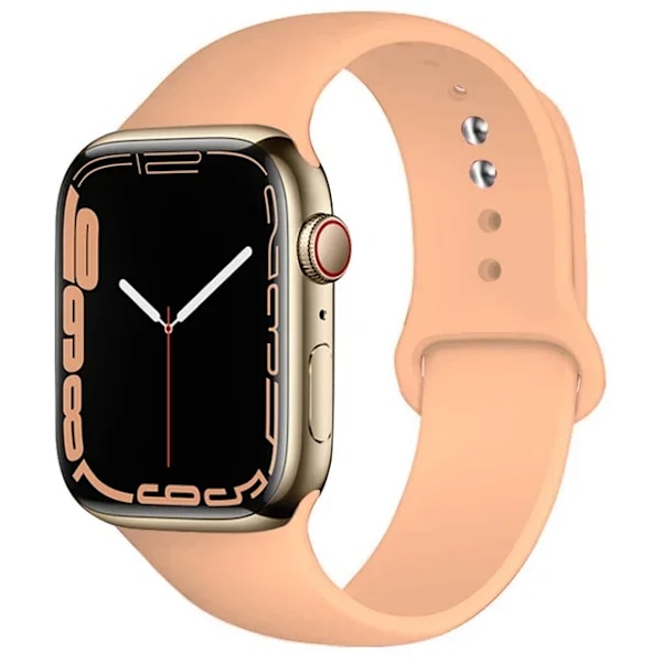Silikonarmband för Apple Watch-remmar 49mm 40mm 44 mm 45mm 46mm 42mm 41mm 38mm sportarmband iWatch serie 10 9 8 3 SE ultra 2 65 honeydew melon 38 40 41 S10-42mm ML