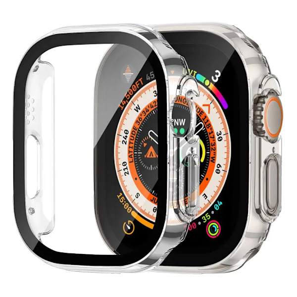 Skärmskydd för Apple Watch Fodral Ultra 2 49mm tillbehör Skydd Härdat glas iWatch serie 9 8 SE 7 4 45mm 41mm 44mm 40mm Clear 41mm Series 7 8 9
