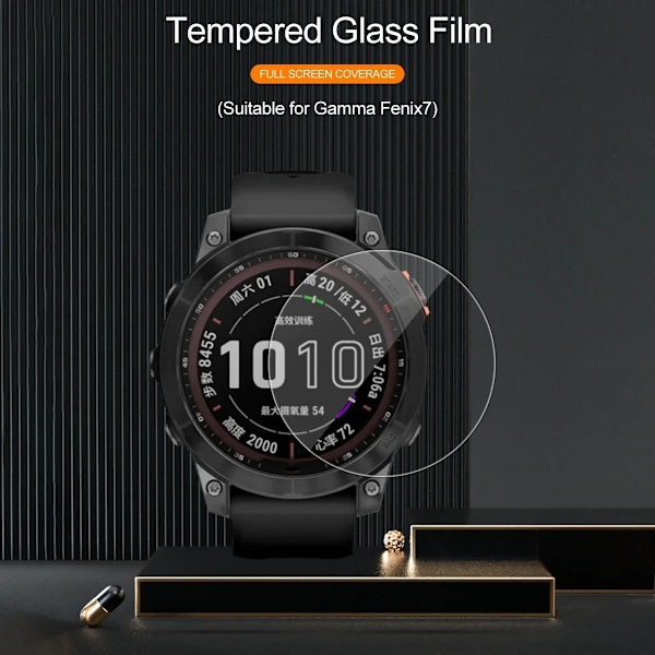 Härdat Glas för Garmin Fenix 7 7S 7X 6 6S 6X Pro Sapphire HD Skärmskydd Film för Fenix 7 7S 7X Smartwatch Tillbehör For Fenix 7s Pro 1 PCS
