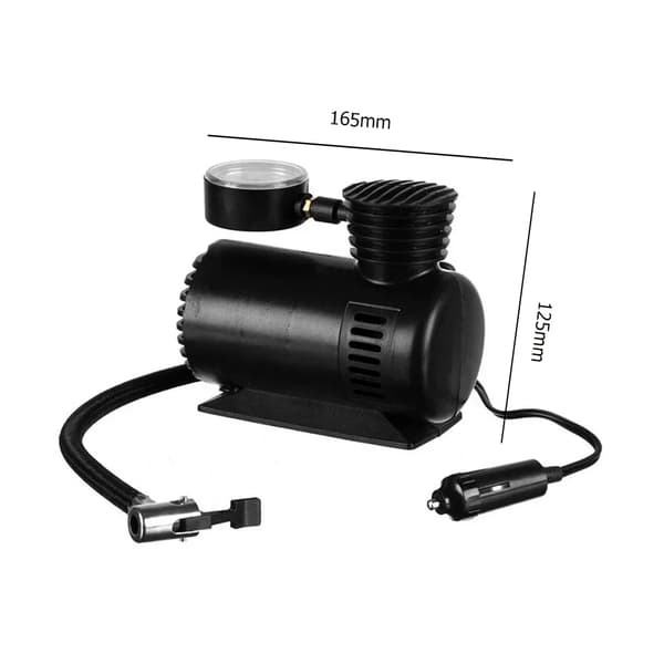 Däckpump 12V Bärbar Bil / Automatisk Elektrisk Pump Mini Luftkompressor / Tryckpump Uppblåsningsverktyg För Bil. black