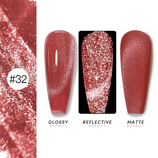 AS 15ml Magnetisk Katt Gel Nagellack Cat Eye Glitter Effekt Semi Permanent 36 Färger Soak Off UV Gel Lack Manikyr Nagelkonst YRM 32
