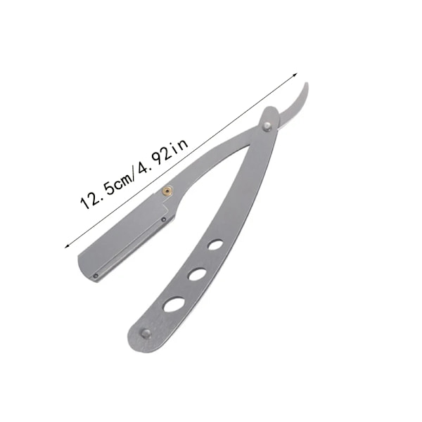 Män Professionell Barber Razor Manuell Rakapparat Rak Kant Rostfritt stål Rakapparat Vikbar Rakning Rakning Med Blad 1razor