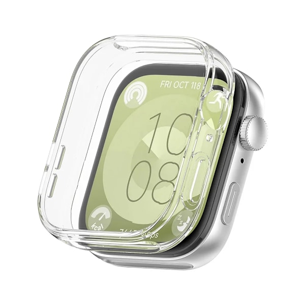 Fullständigt skydd för Huawei Watch Fit 3 SmartWatch TPU Skärmskydd Fodral Skyddsram Stötfångarskal för Huawei Fit3 Tillbehör transparent Huawei Watch Fit 3