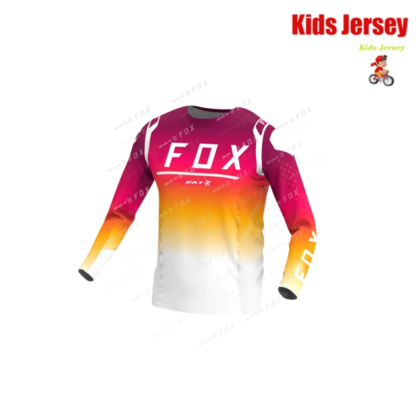 BAT FOX Motocrosströja för barn Downhilltröja Off Road Racing T-shirt Snabbtorkad Mountainbiketröja för barn Barnkläder KA-AL564 XXXL