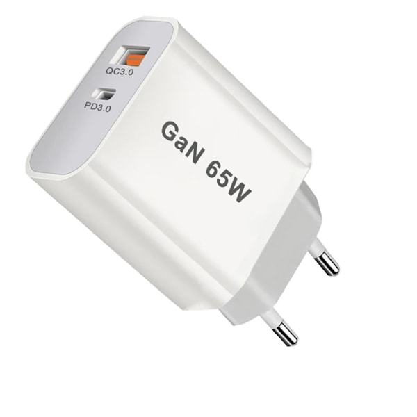 USB-C Snabbladdningskontakt AU EU UK US 65W PD-laddare USB för iPhone 14 Xiaomi HUAWEI Samsung Snabbladdningsblock EU Plug