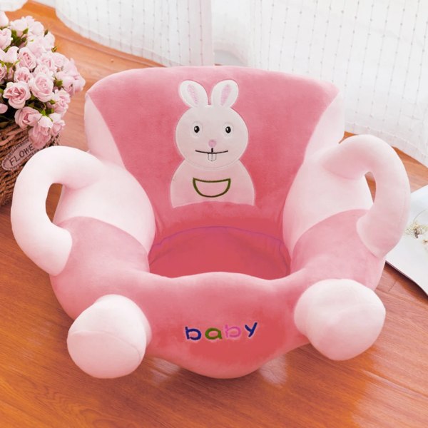 Baby Anti - fall spädbarnsstol som lär sig sitta Bekvämt toddler Pink Only Cover