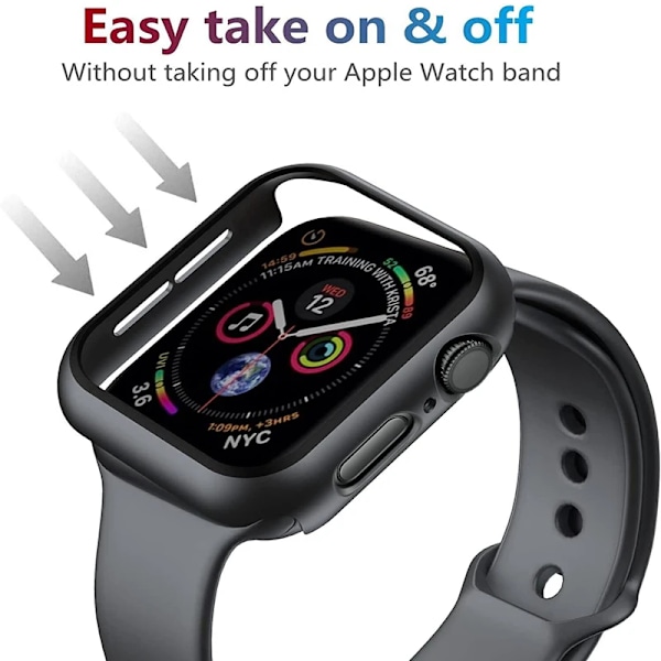 Glas+Skal För Apple Watch Fodral 9 8 7 6 SE 5 iWatch Tillbehör Skärmskydd Apple watch serie 44mm 40mm 41mm 45mm 42mm 38mm 16 mint green Series S10 42MM