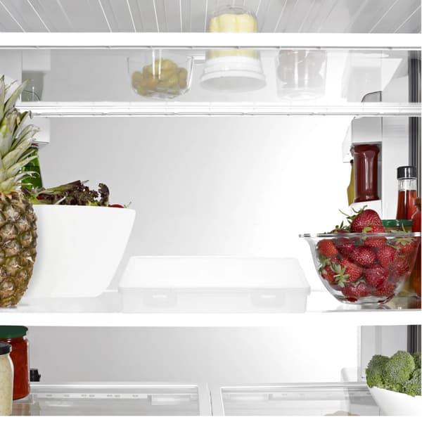Ost Crisper Container För Kylskåp Bacon Kylskåp Smör Fall Lock Design Kök Förpackningar Container Matlådor Transparent 19.6X11.5X3CM