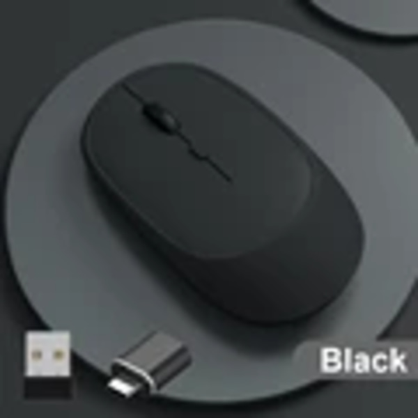 Trådlös mus, laddningsbar spelmus, dubbla lägen, Bluetooth-kompatibel 2,4G USB, tyst mus för bärbar dator, surfplatta, Macbook B with adapter