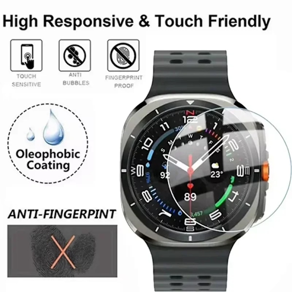 Härdat glasfilm för Samsung Galaxy Watch Ultra 47mm/7 6 5 4 44mm 40mm pro 45mm skyddsfilm för Galaxy 6 4 47mm 43mm 46mm Galaxy Watch 6 40mm 2 PCS