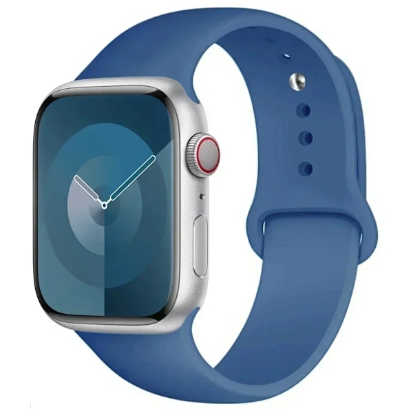 Original Silikonarmband för Apple Watch Band 44mm 38-40 42-46 41-45 46MM 49 mm Armband iwatch Serie 10 9 7 4 5 6 8 SE Ultra 2 3 Ice U 38 40 41 s10-42mm-S