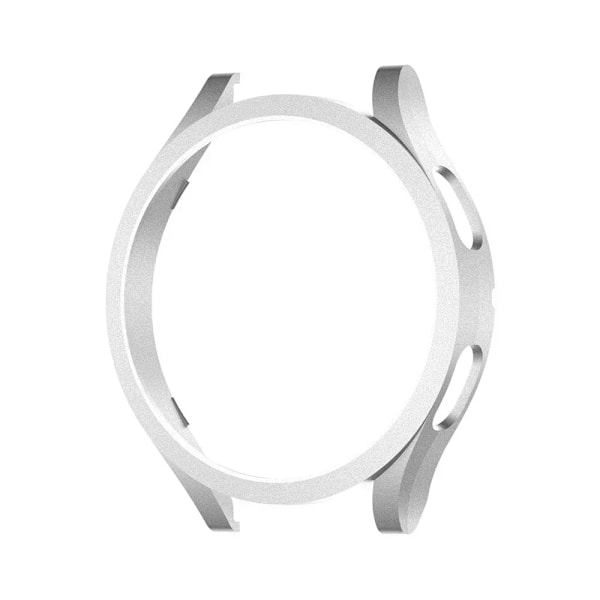 2 st Klockskydd för Samsung Galaxy Watch 4 40mm 44mm 42mm 46mm 45mm, PC Matt Fodral Allround Skyddande Stötfångarskal för Watch5/5Pro Silver Galaxy Watch 4 40mm