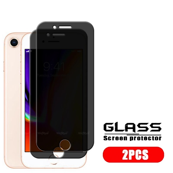 4/3/2/1 st För iPhone 8 Glas iPhone 8 Härdat Glas Telefonskydd Sekretess Anti-Spion Skydd Lim Skärmskydd iPhone 7 8 2 Front Glass For iPhone 8