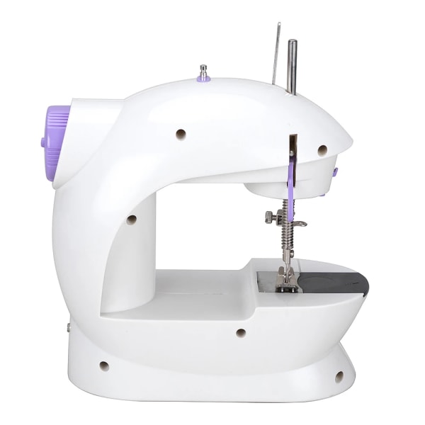 Machine à Coudre Électrique Portable med Contrôle de la Lumière et de la Vitesse, Accessoires de Bricolage Domestique Purple EU Plug