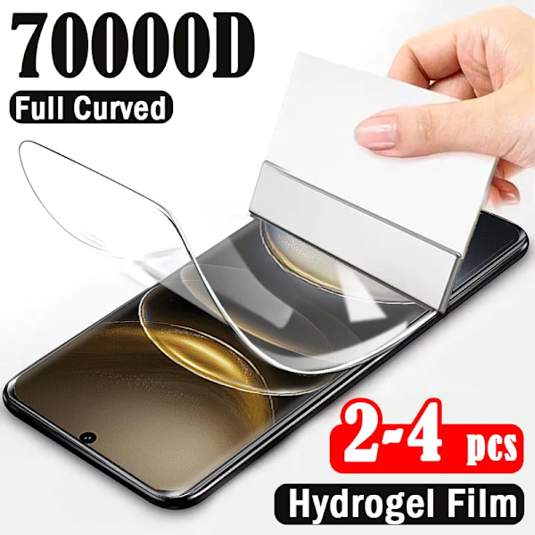 2-4 st Fullständigt Böjd Hydrogel Film för Vivo X100 Ultra X200 X100S X90S X90 X80 X70 Pro Plus Skärmskydd för V40e V30e V40 V30 Vivo X70 Pro Plus HD Hydrogel Film