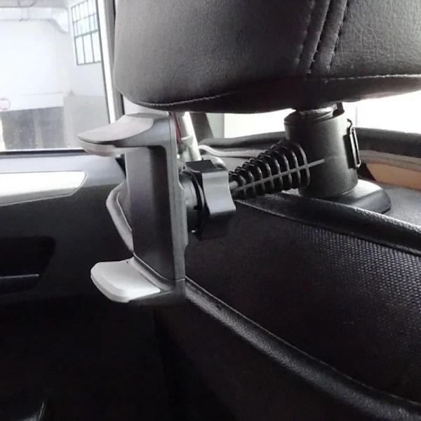 Universell Bil Baksätes Telefonhållare 360 Graders Rotation ABS Nackstöd Justerbar Mobiltelefon Svart Stödfäste Monteringsverktyg 1pcs Car Bracket