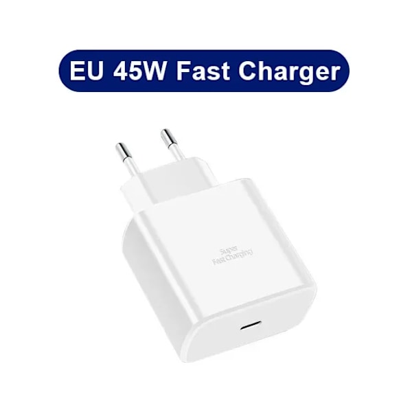 PD 45W USB C Laddare för Samsung Galaxy S22 S23 S24 Ultra Note 10+ 5G USB C Mobiltelefonladdare Snabbladdare White EU Plug