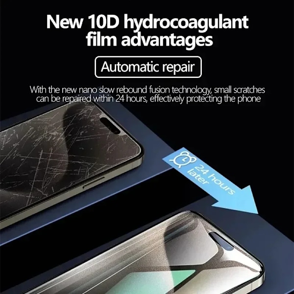 5 st Full Cover Hydrogel Film för iPhone 13 12 11 14 15 Pro Max Skärmskydd för iPhone 16 PRO XR XS MAX 7 8 Plus Inte Glas For iPhone 16 Plus 5Pcs Hydrogel Film