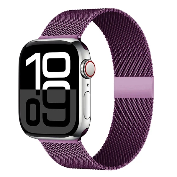 Milanese loop för Apple Watch armband 45mm 44mm 40mm 41mm 42mm-46mm stjärnljus armband iwatch serie 8 7 6 5 SE 9 10 Ultra 2 49mm Purple 22 42-44-45-49mm-46mm
