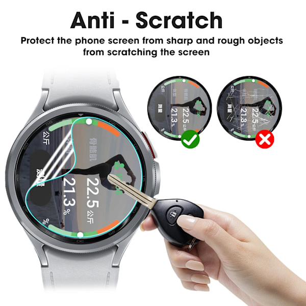 1-10 st Hydrogel-filmer för Samsung Galaxy Watch 6 40/43/44/47mm Smartwatch Tillbehör HD Klar Mjuk TPU Skärmskydd Watch 6 43mm 3PCS