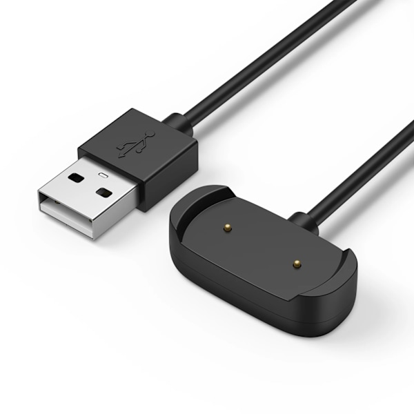 USB-laddare för Amazfit GTR 2/GTR 2e/Pop Pro/Bip U Pro Laddningskabel för Amazfit GTS 2e/GTS 2 mini/T-rex Pro/Bip 3 Pro Laddare Black
