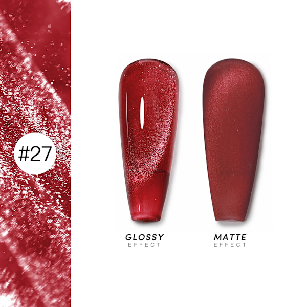 AS 15ml Magnetisk Katt Gel Nagellack Cat Eye Glitter Effekt Semi Permanent 36 Färger Soak Off UV Gel Lack Manikyr Nagelkonst YRM 27