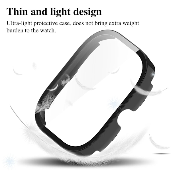 Hårt Skal+Glas för Xiaomi Redmi Watch 4 Skärmskydd Härdat Glas Stötfångarskydd Skyddsskal Tillbehör Green For Redmi Watch 4