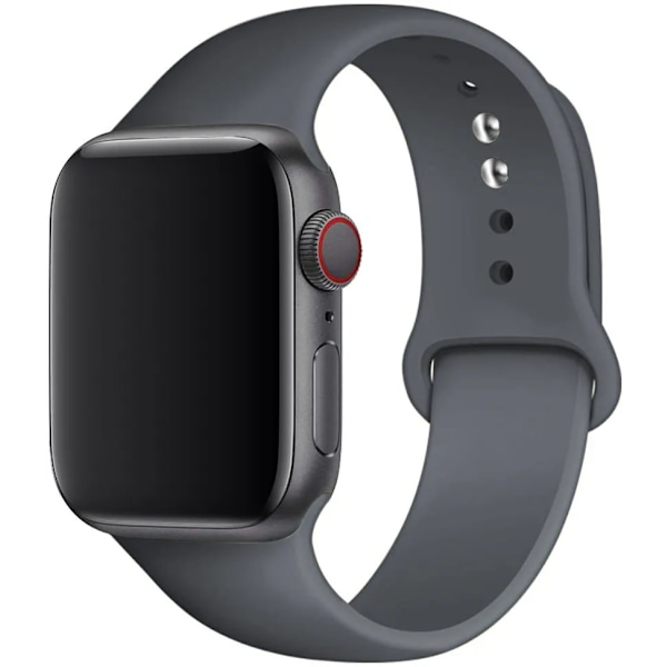 Silikonarmband för Apple Watch-armband 40 mm 49mm 44 mm 45mm 46mm 42mm 41mm 38mm sportarmband iWatch serie 10 9 8 3 SE ultra 2 Gray 42 44 45 mm M-L