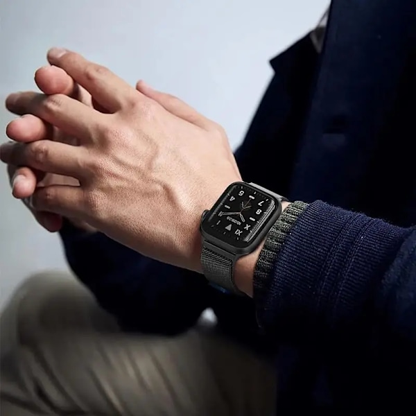 Milanese armband för Apple Watch Ultra 2 49mm 45mm 46mm 44mm 40 42 41mm 38mm armband för iWatch Series 10 9 3 4 6 5 SE 7 8 rem Red 38 40 41 S10 42mm