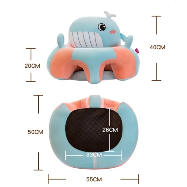 Baby Stöd Cover Plyschstol Lära sig att sitta Bekvämt tecknat toddler Puff Tvättbar baby Plyschstol F