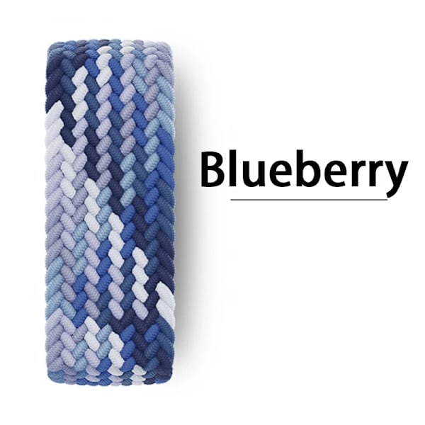 Armband för Apple Watch 44mm Band 45mm 42mm 40mm 38mm 41mm Ultra 49mm Flätad Solo Loop Armband correa iwatch Series 9 SE 8 7 6 5 Blueberry S