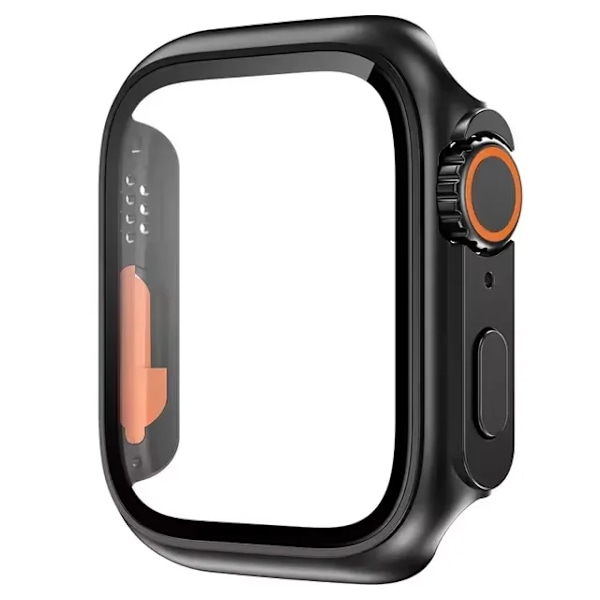 Härdat Glas + Skal för Apple Watch 10 46mm 42mm Ultra 2 49mm Skärmskydd Fodral iWatch 9 8 7 6 5 SE 45mm 41mm 44/40mm Skal Official Black Series 6 5 4 SE 40MM